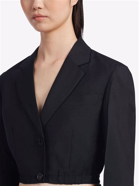 women's prada coats|prada single breasted shell blazer.